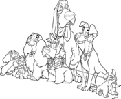 Lady and the tramp coloring pages free coloring pages