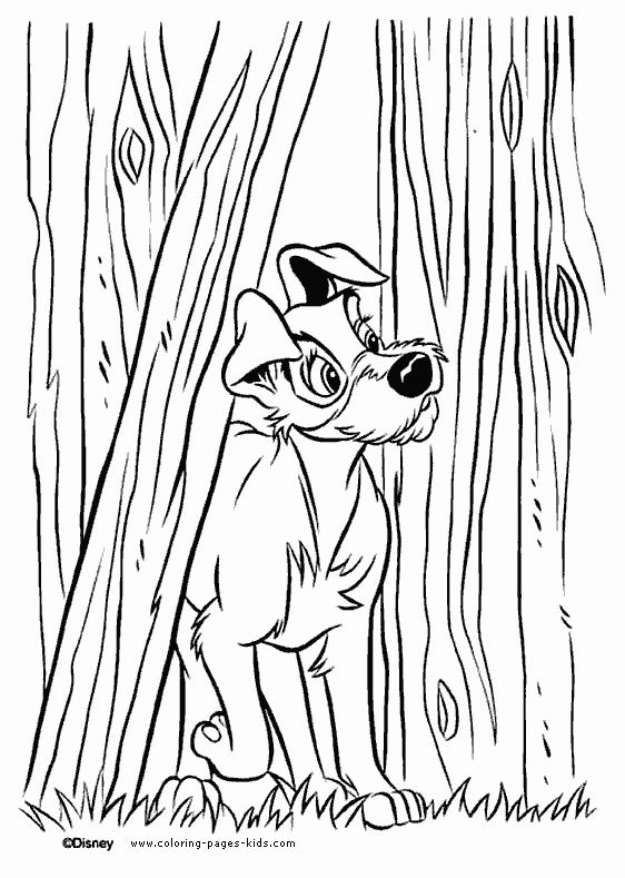 Lady and the tramp color page disney coloring pages color plate coloring sheetprintable coloâ disney coloring pages cartoon coloring pages dog coloring page