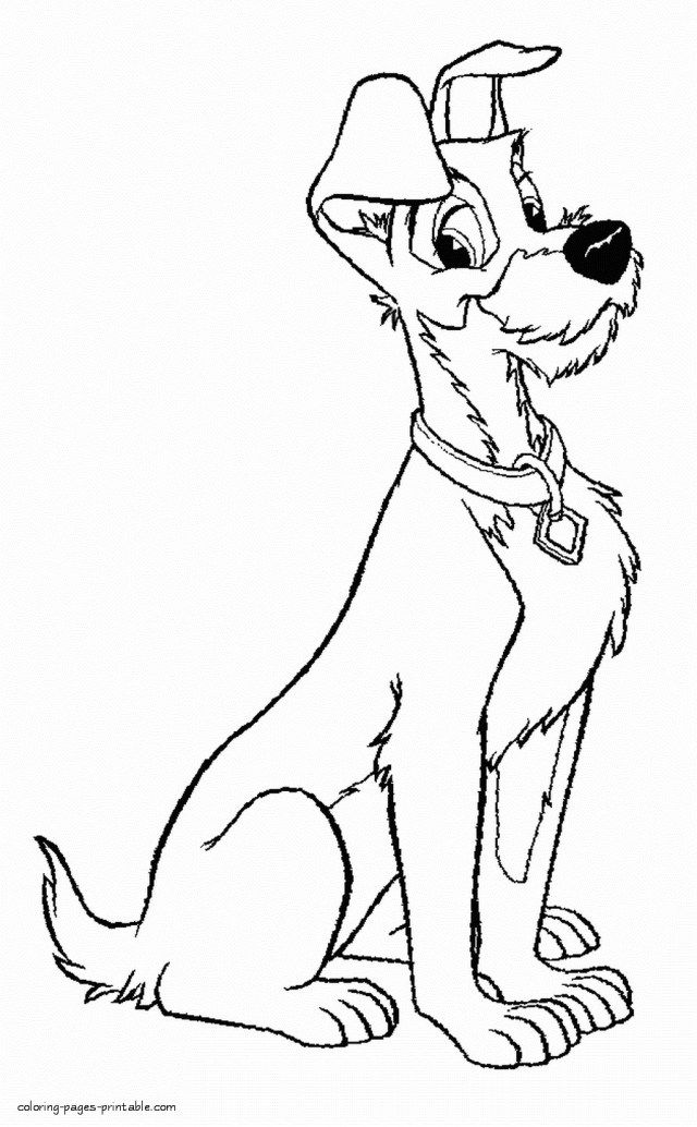 Inspiration photo of lady and the tramp coloring pages
