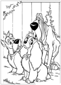 Lady and the tramp coloring pages free coloring pages