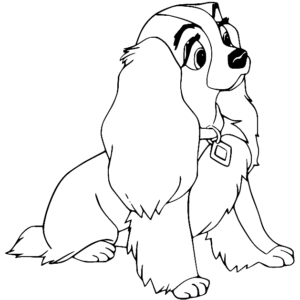 Lady and the tramp coloring pages printable for free download