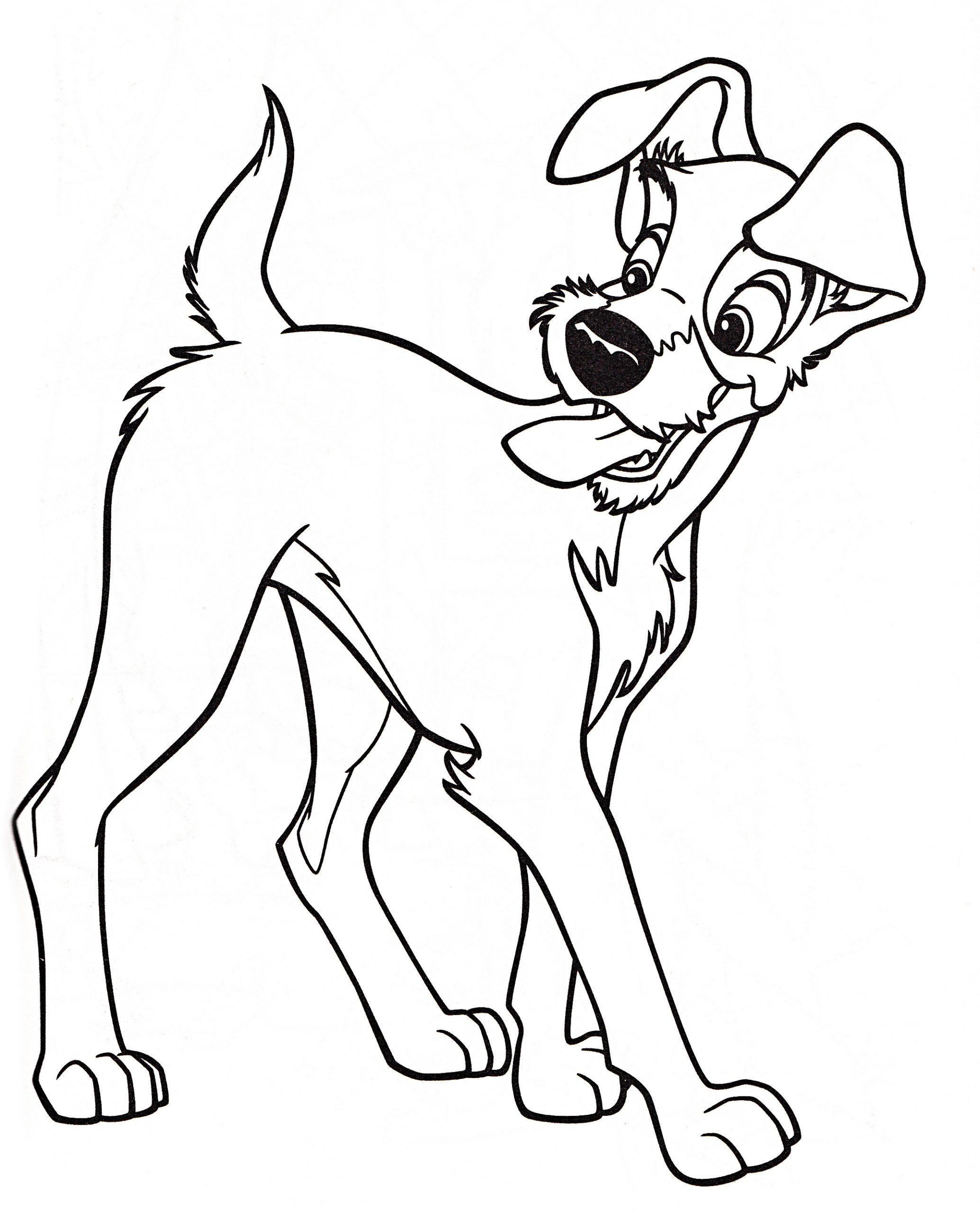 Lady and the tramp coloring pages
