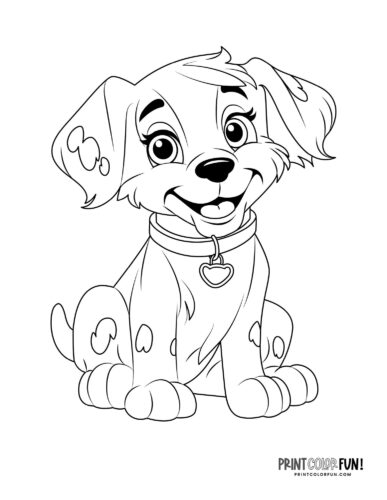 Cute puppy coloring pages free color clipart at