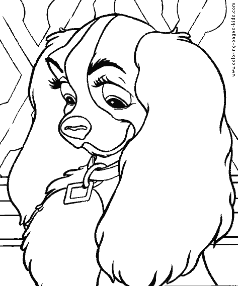 Lady and the tramp coloring pages