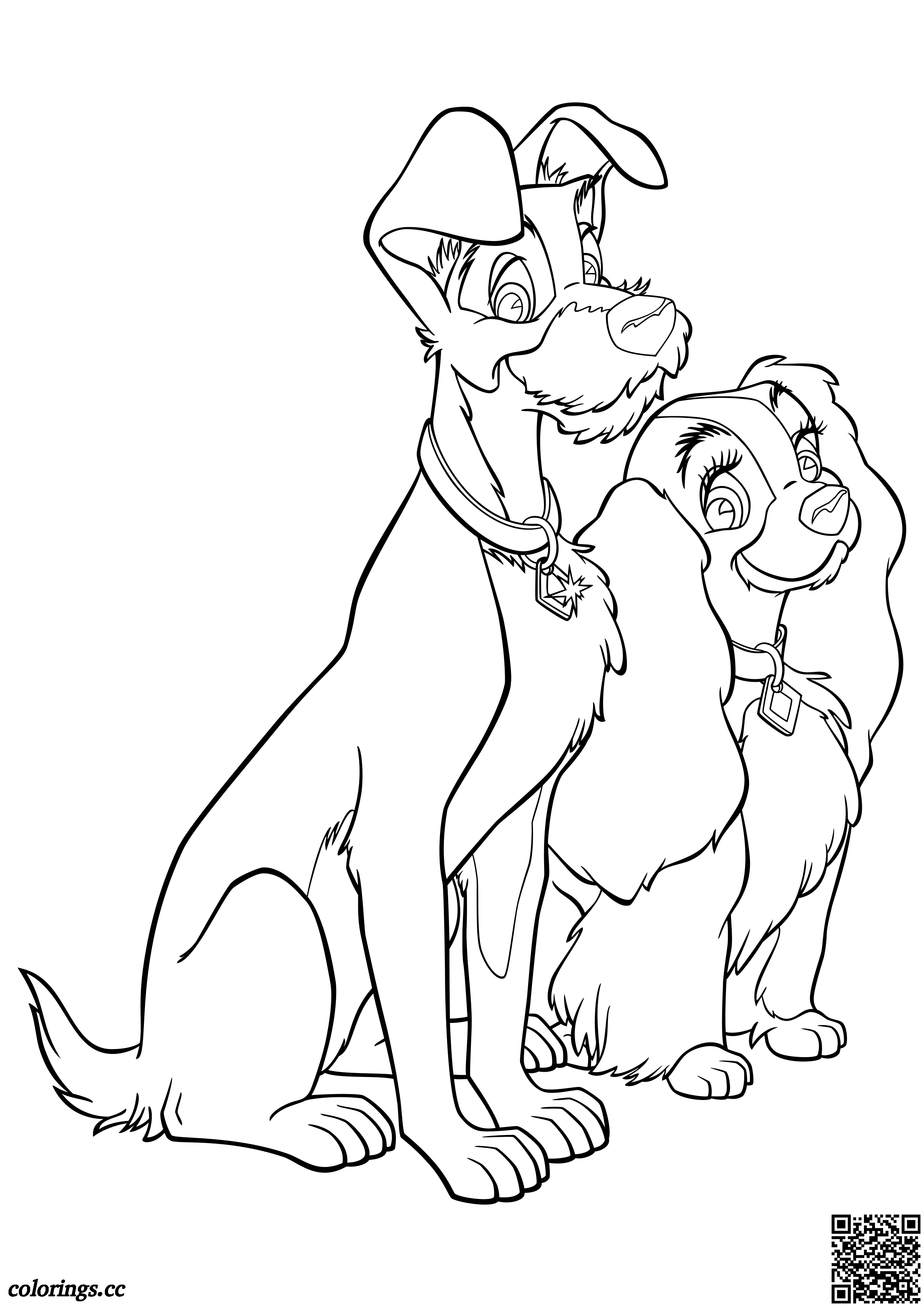 Lady and the tramp coloring pages lady and the tramp coloring pages