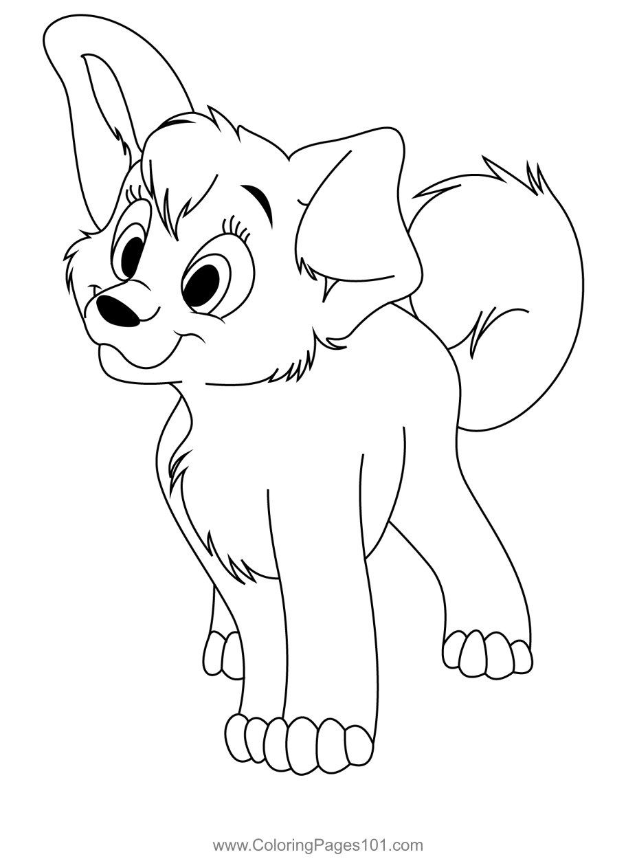 Lady and the tramp coloring page for kids