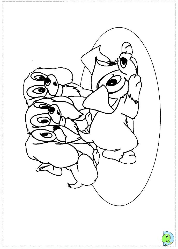 The lady and the tramp coloring page