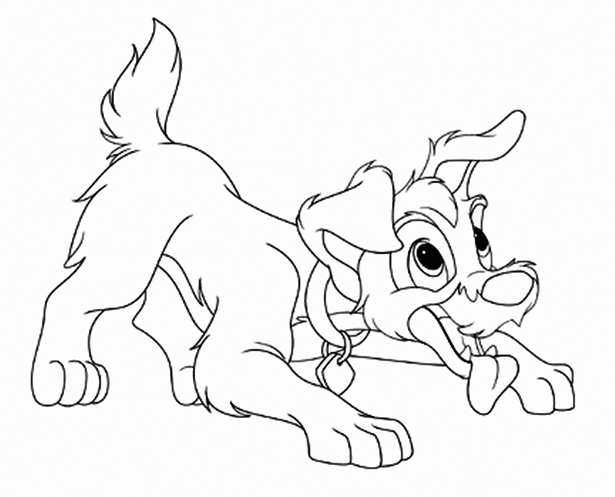 Lady and the tramp coloring pages