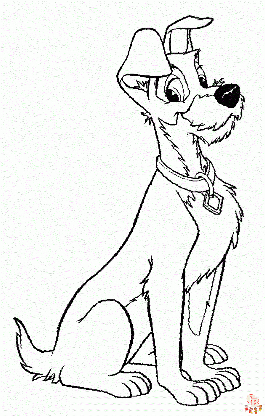 Enjoy free lady and the tramp coloring pages