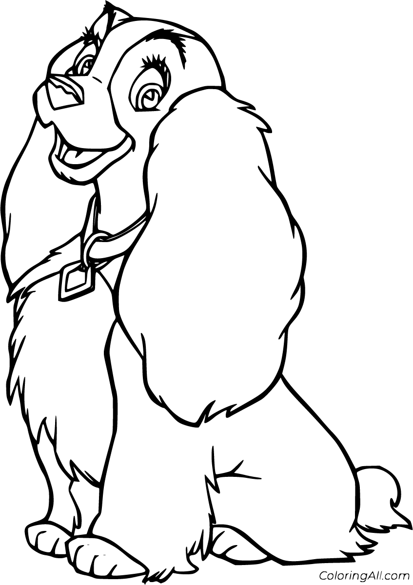 Lady and the tramp coloring pages