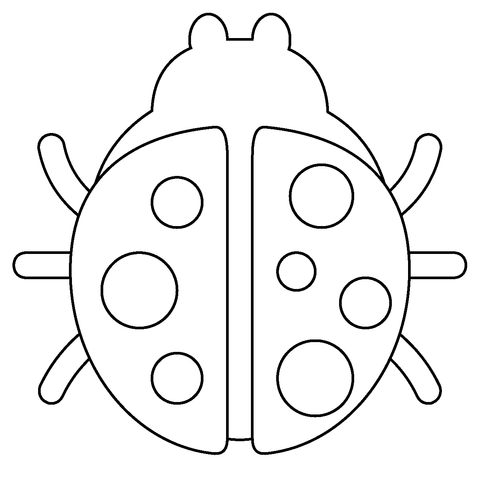 Lady beetle emoji coloring page free printable coloring pages