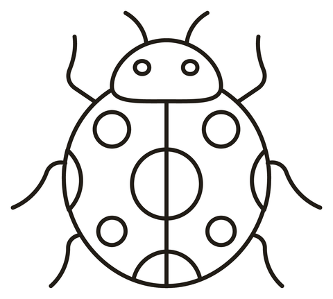 Lady beetle coloring page free printable coloring pages