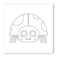 Emoji one coloring wall graphic circle lady beetle