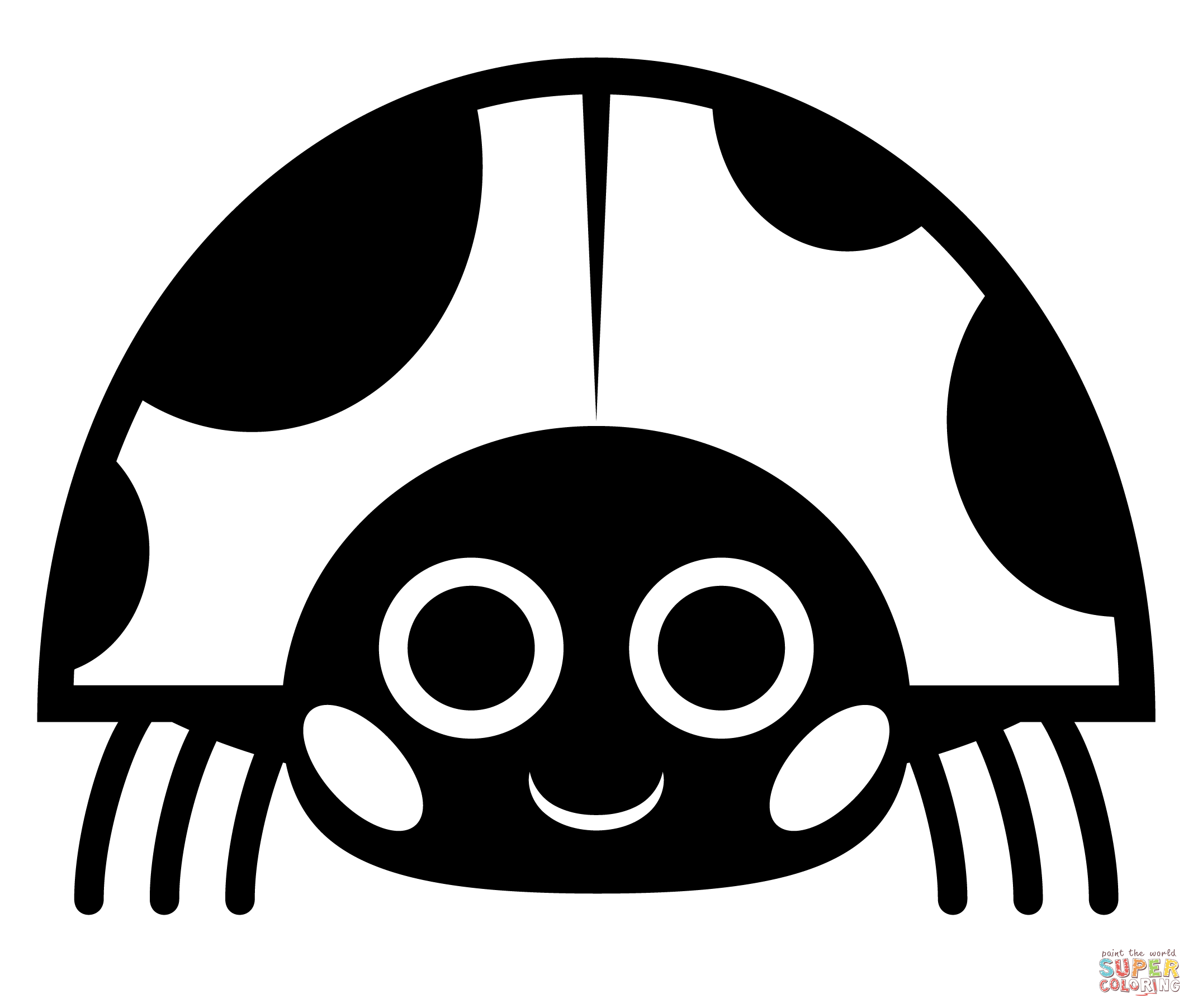 Lady beetle emoji coloring page free printable coloring pages