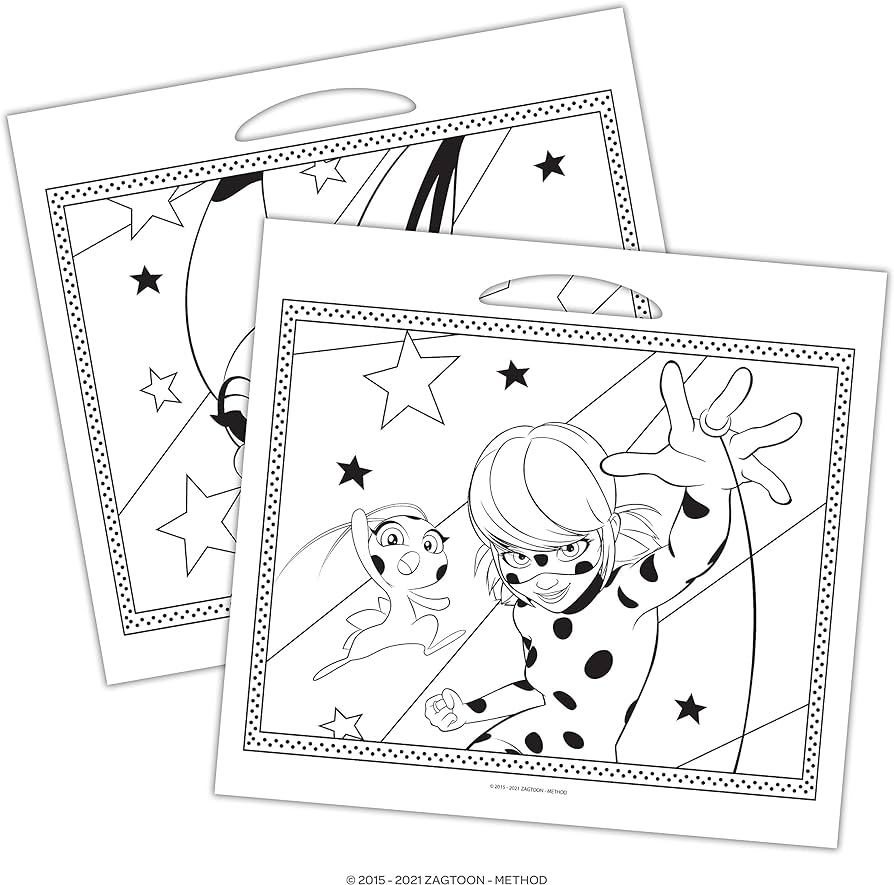 Miraculous ladybug page coloring activity book oversized with handle bendon toys games