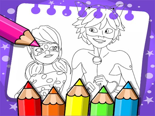 Play miraculous ladybug coloring book free online
