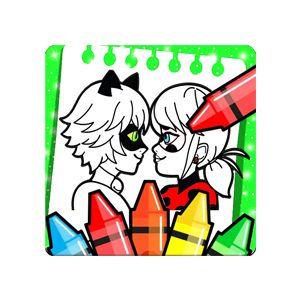 Ladybug coloring the cat