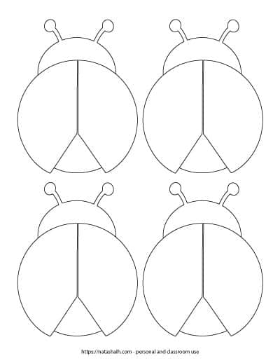 Free printable ladybug templates cute for coloring crafts