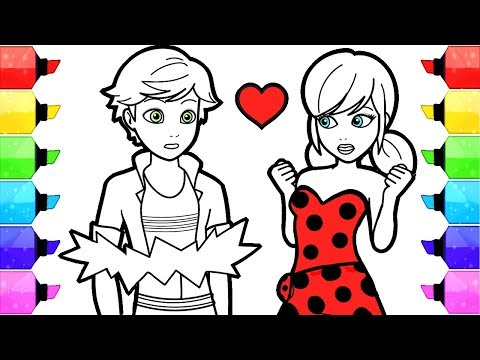 Miraculous ladybug coloring pages the big reveal how to draw and color ladybug reveal cat noir