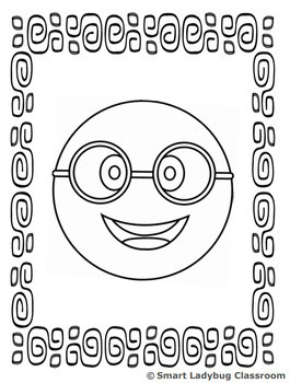 Back to school activities emoji coloring pages first week of school