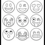 Emoji coloring pages â free printable â the art kit