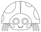 Lady beetle emoji coloring page free printable coloring pages