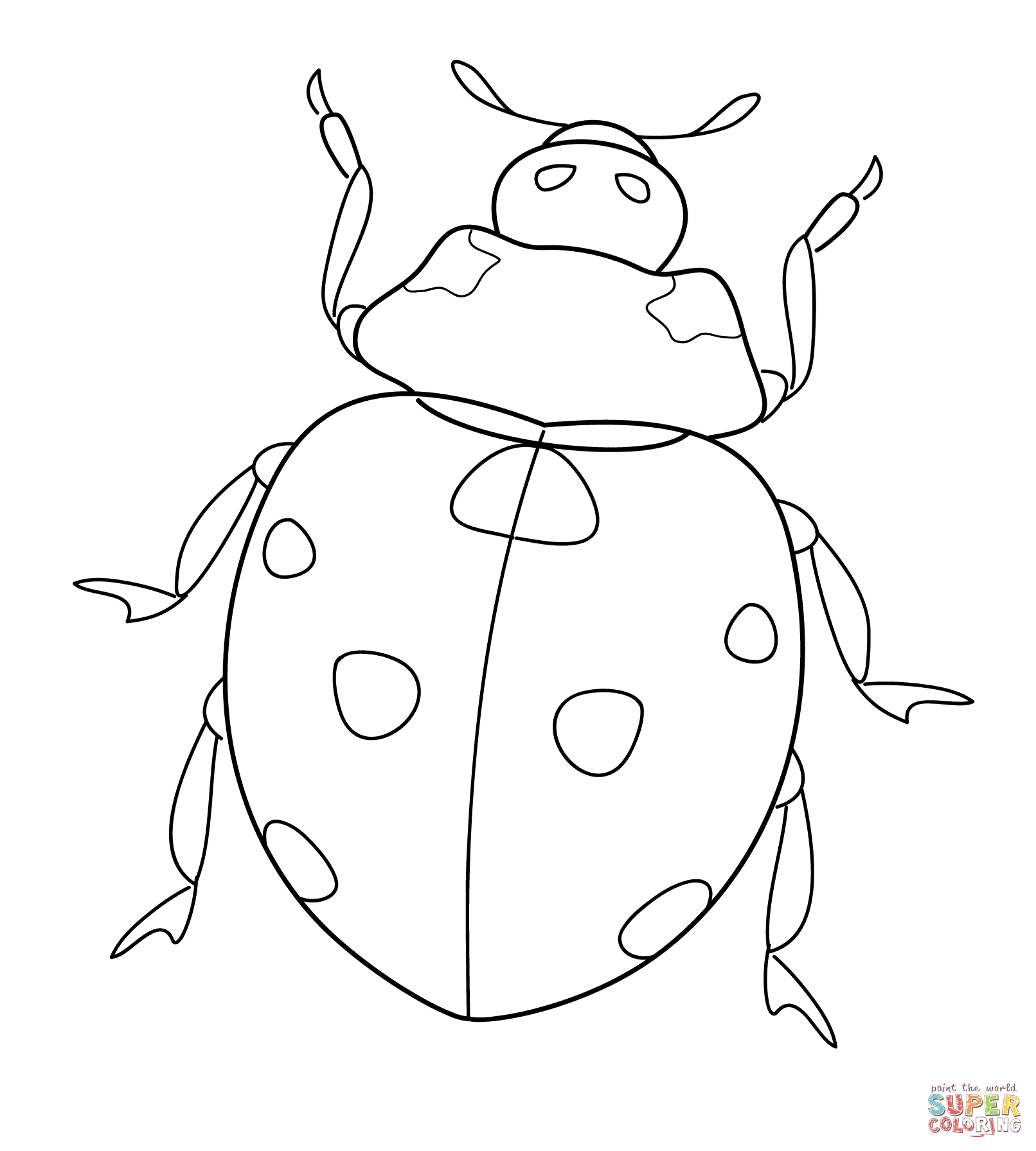 Ladybug coloring page free printable coloring pages
