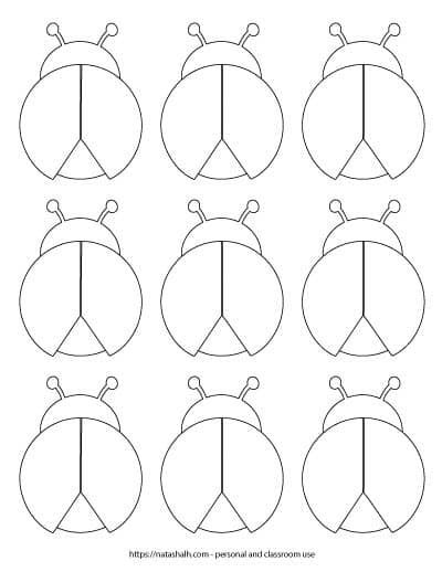 Free printable ladybug templates cute for coloring crafts