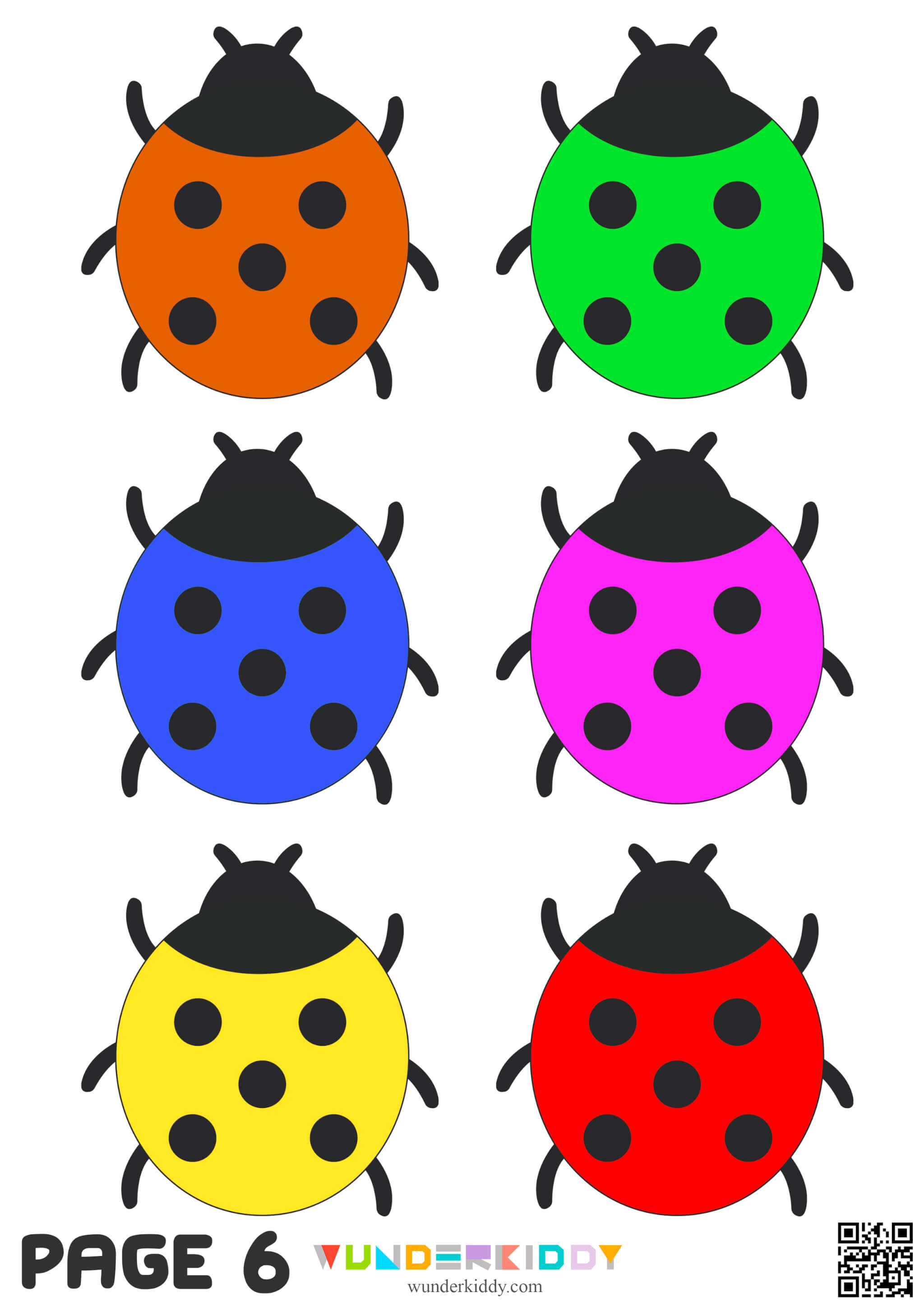 Printable ladybug kindergarten activity pack and templates