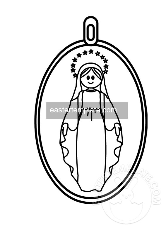 Miraculous medal coloring page