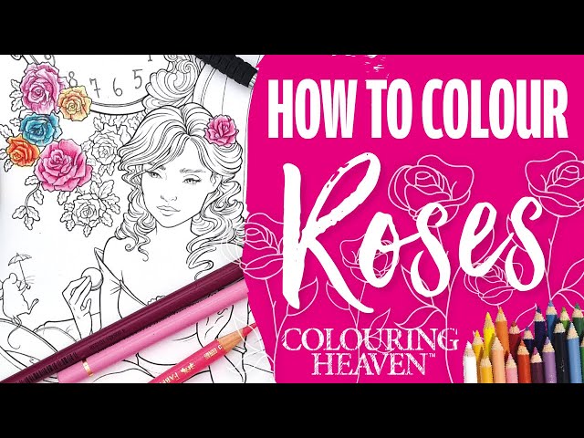 How to colour roses with colouring pencils eeva nikunen alice in wonderland colouring tutorial