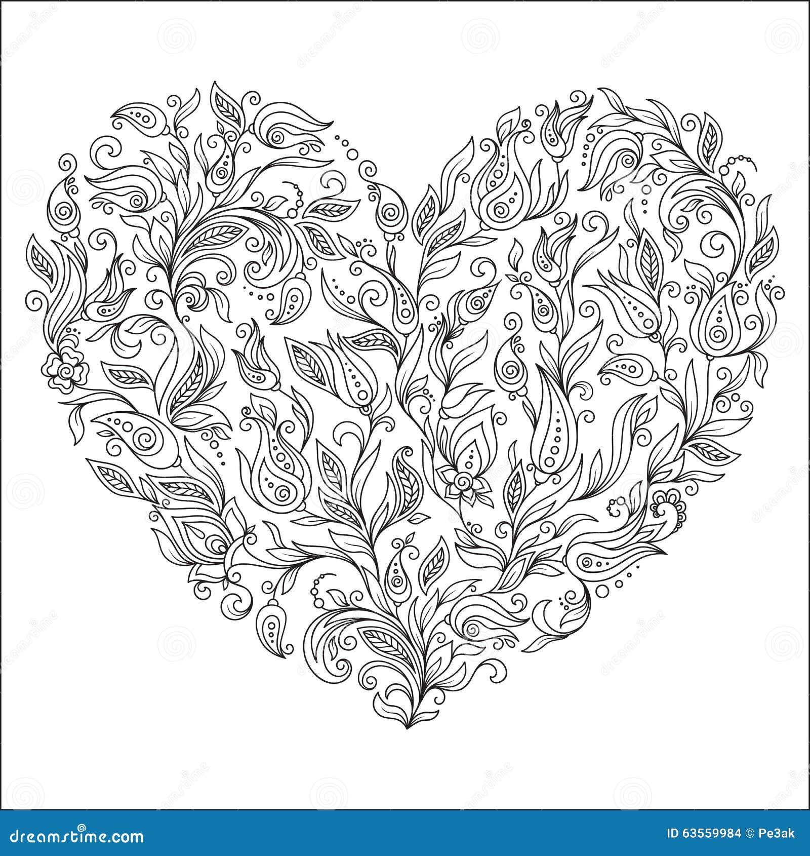 Flower coloring sheet stock illustrations â flower coloring sheet stock illustrations vectors clipart