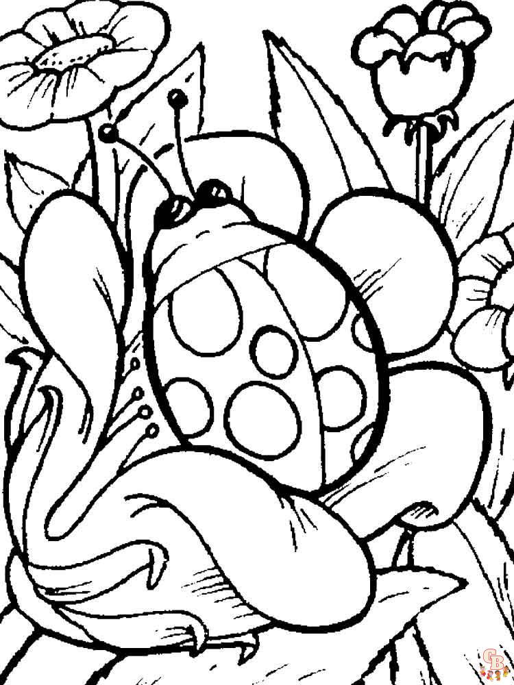 Printable ladybug coloring pages free and easy to color