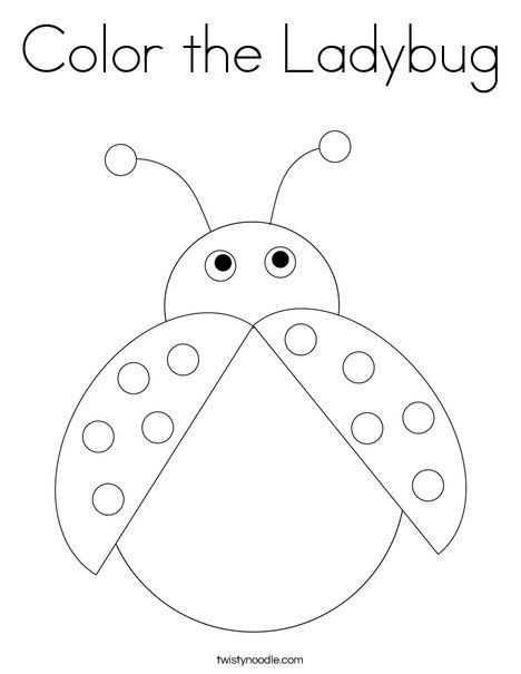 Color the ladybug coloring page