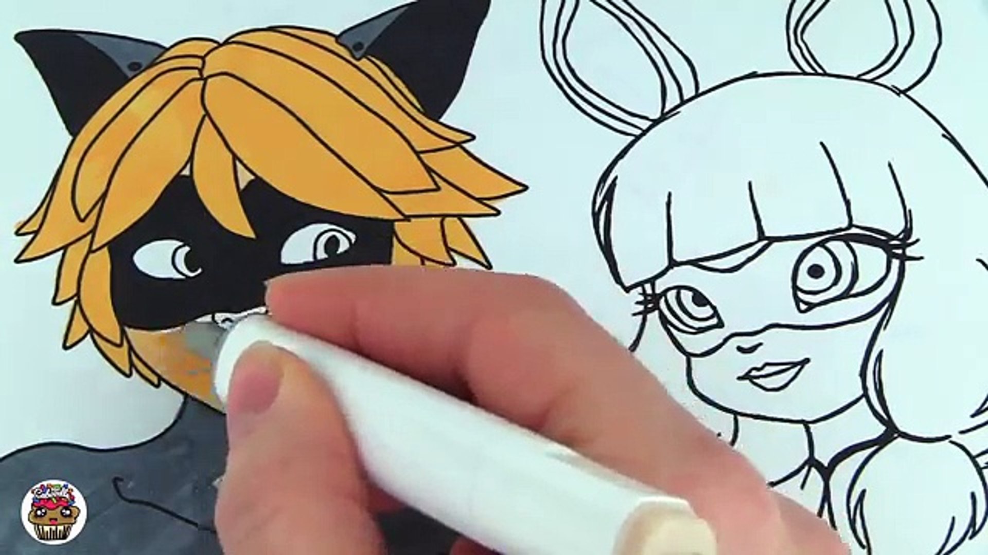 Miraculous ladybug and cat noir coloring book pages videos kids art toy caboodle