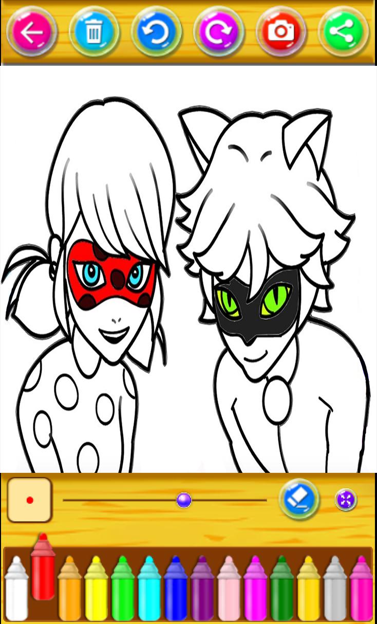 Coloring book for ladybug iracul cat noir apk pour android tãlãcharger