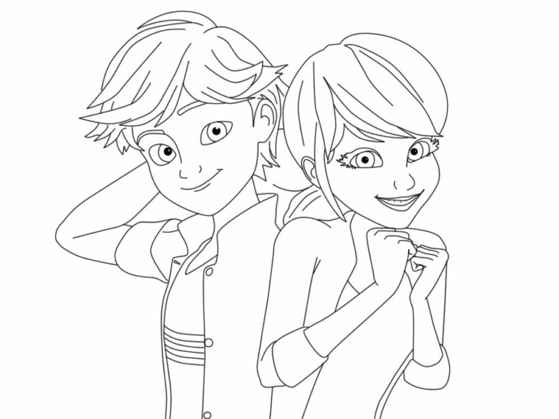 Miraculous ladybug coloring pages