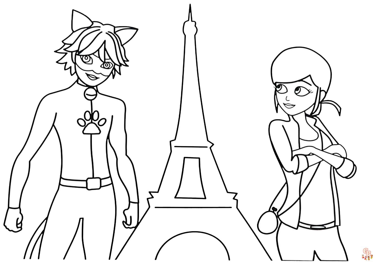 Explore cat noir coloring pages
