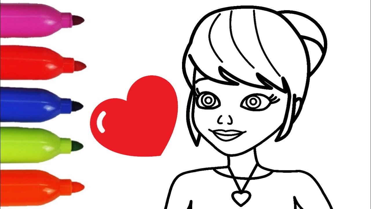 Miraculous marinette ladybug new coloring book for kids cat noir and ladybug coloring