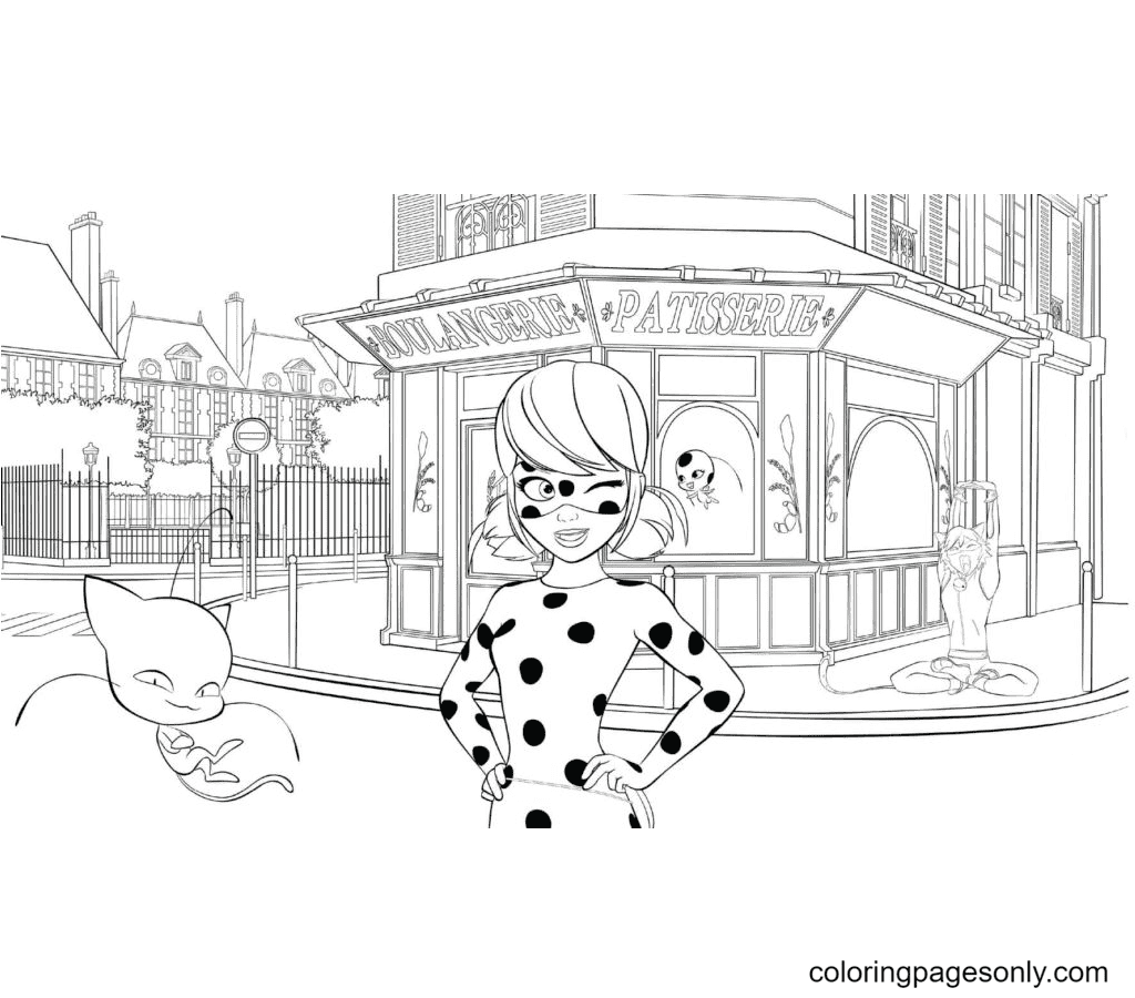 Cute ladybug coloring page