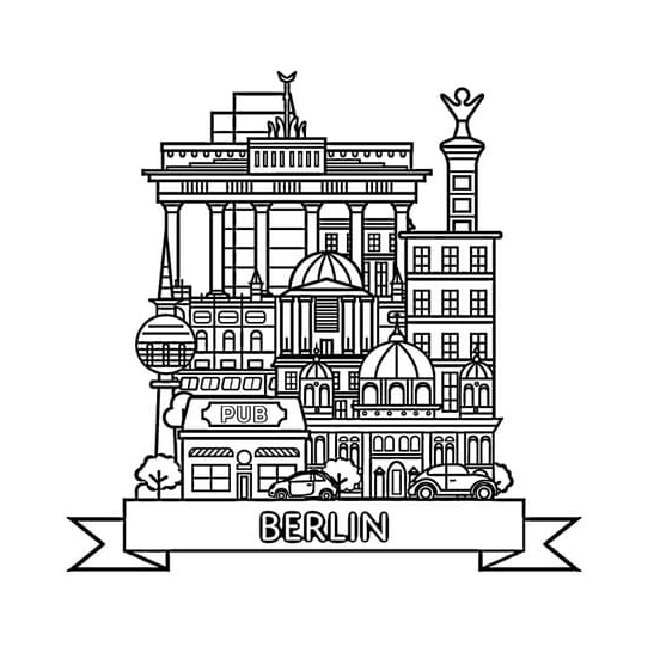 Berlin coloring pages printable for free download