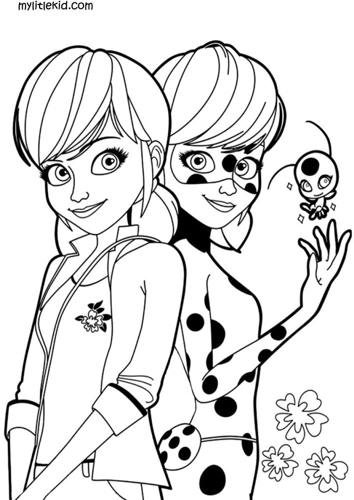 Coloring pages of ladybug and cat noir â print or download for free