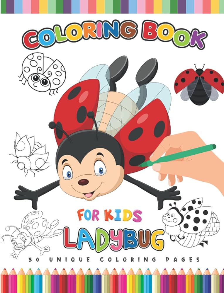 Ladybug loring book for kids fun and easy bugs loring pages for preschoolers kids ages