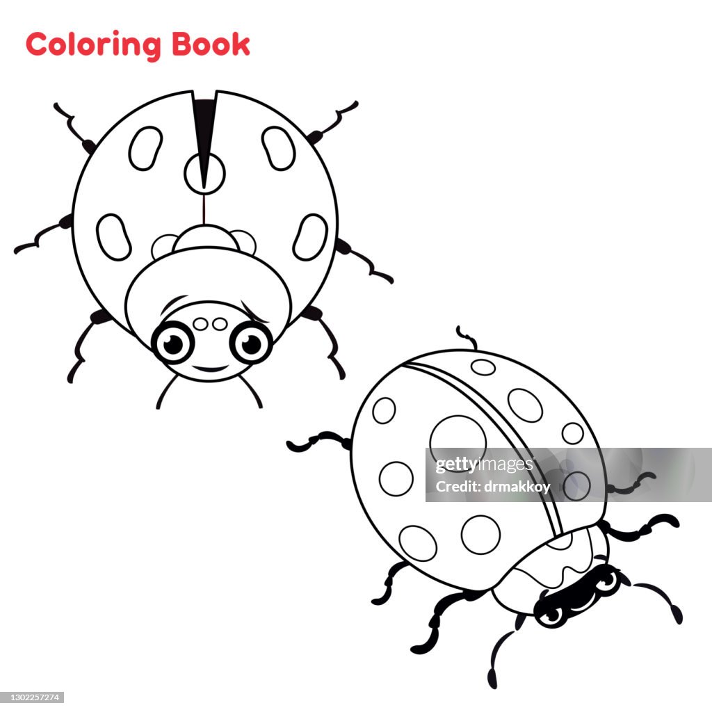 Cute ladybug loring book page high