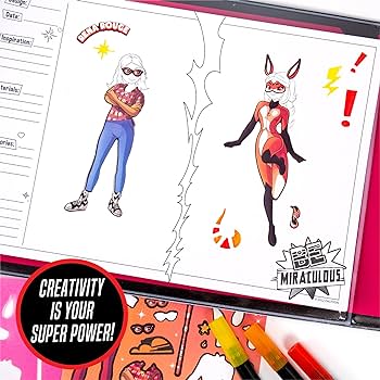 Miraculous fashion designer sketchbook miraculous ladybug toys ladybug and cat noir ladybug and cat noir toys miraculous ladybug stickers miraculous stickers ladybug toy ladybug girl ages toys games