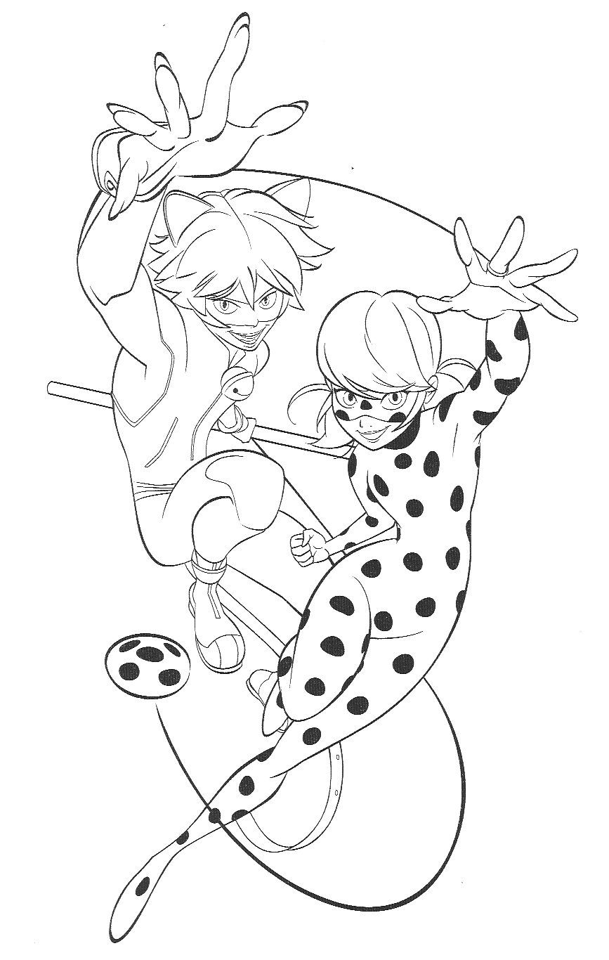 New beautiful miraculous ladybug coloring pages