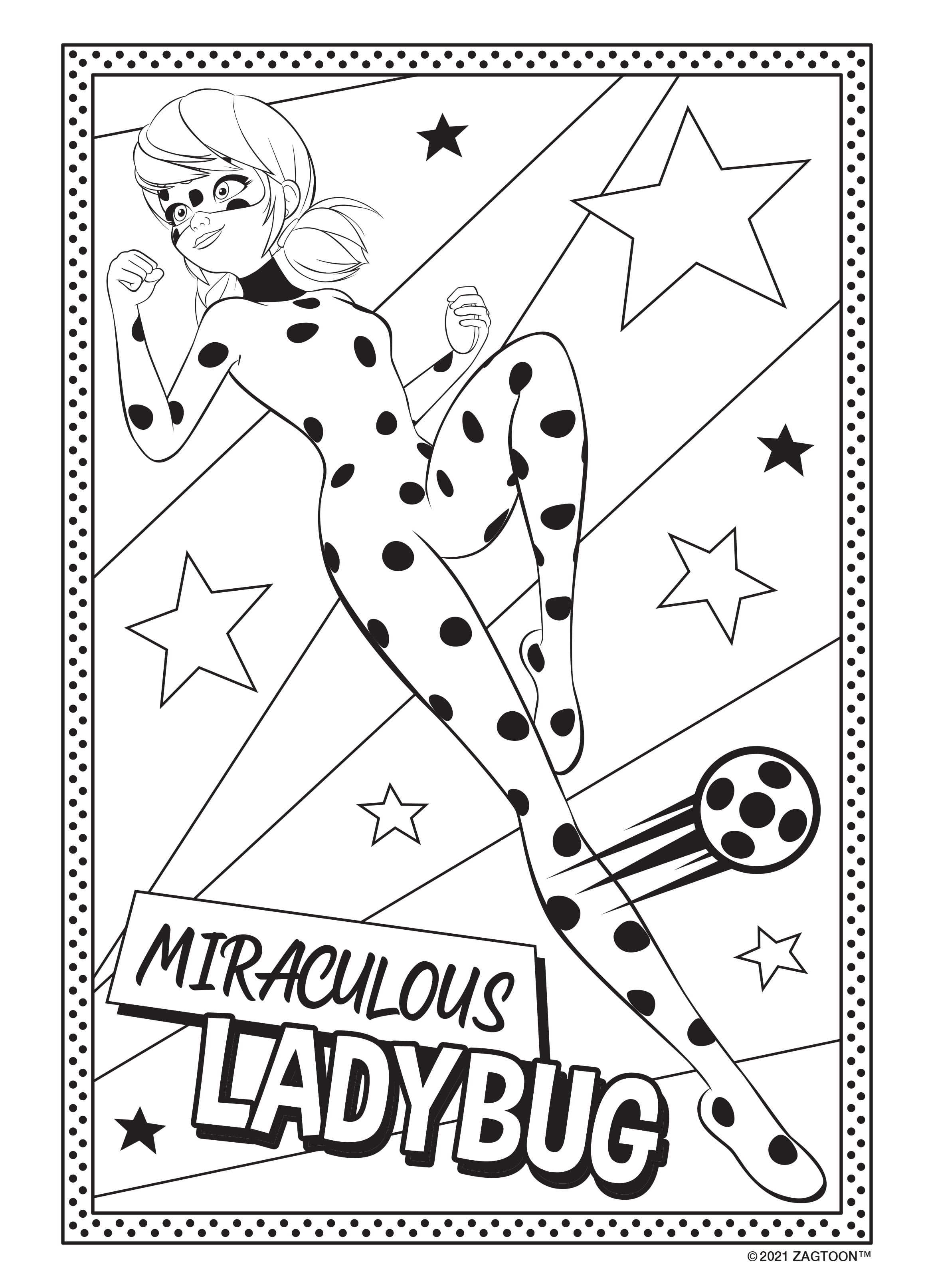 Miraculous tales of ladybug and cat noir page jumbo coloring book paperback