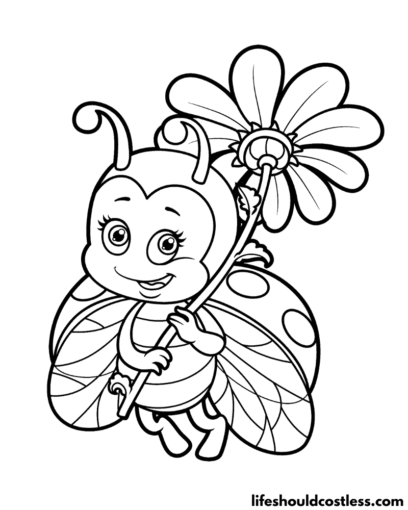 Ladybug coloring pages free printable pdf templates