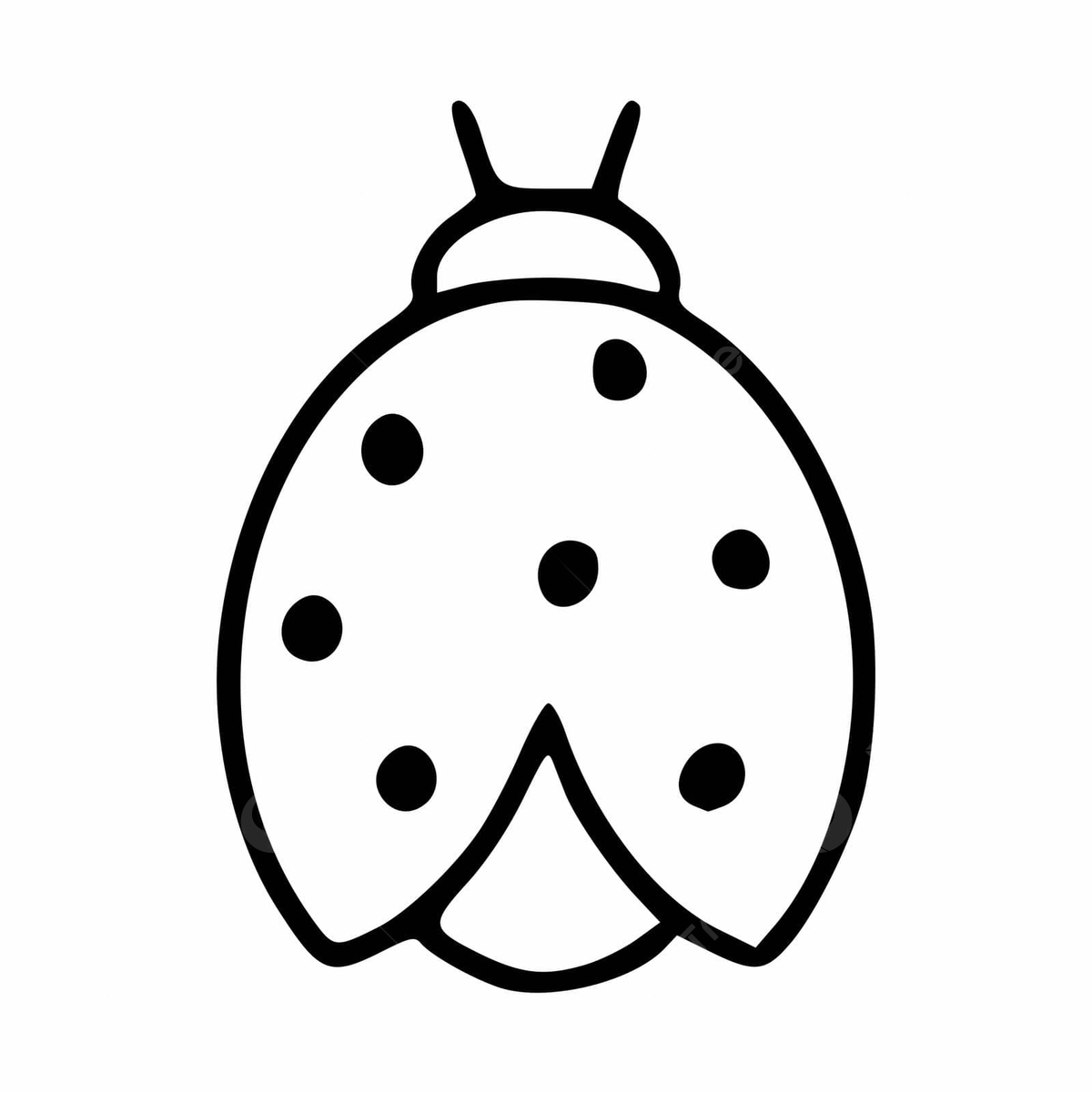 A charming doodlestyle ladybug featured in an insectthemed coloring book for kids vector doodle child freehand png and vector with transparent background for free download