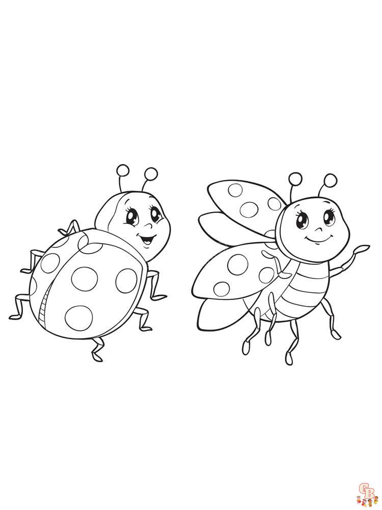 Printable ladybug coloring pages free and easy to color